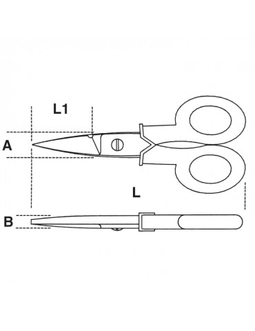 Tijeras de electricista de hojas rectas (Beta 1128BM) | Velfair 2