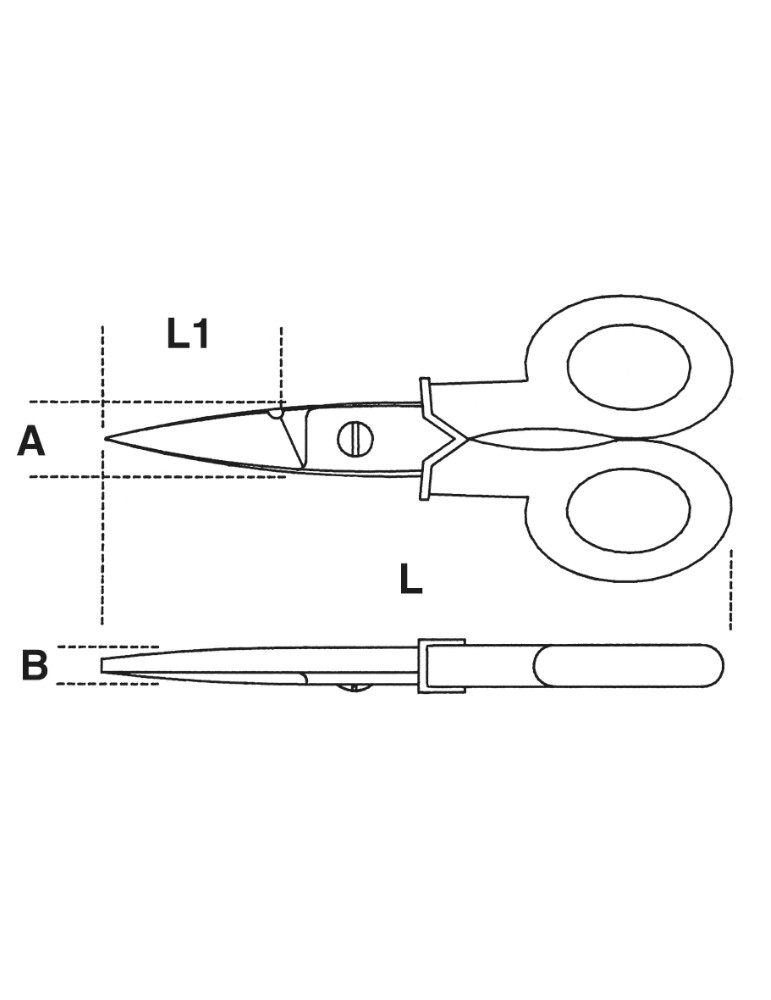 Tijeras de electricista de hojas rectas (Beta 1128BM) | Velfair