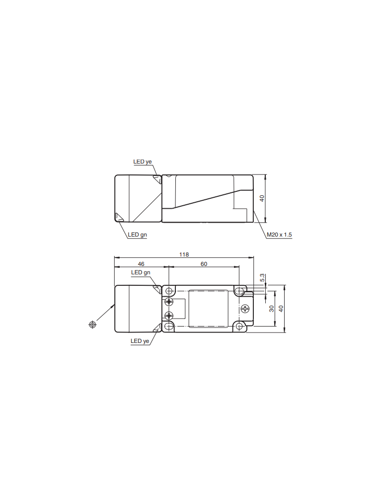 Detector de proximidad Pepperl+Fuchs NBB20-U1-B3B