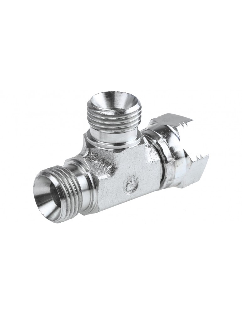Racor Hidráulico T lateral hembra-macho-macho BSP