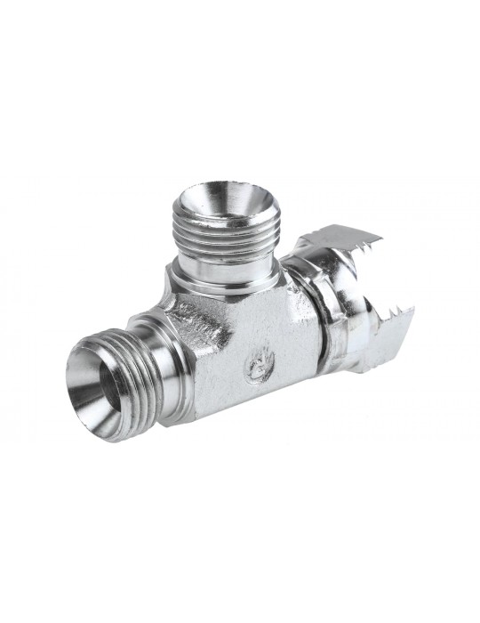 Racor Hidráulico T lateral hembra-macho-macho BSP